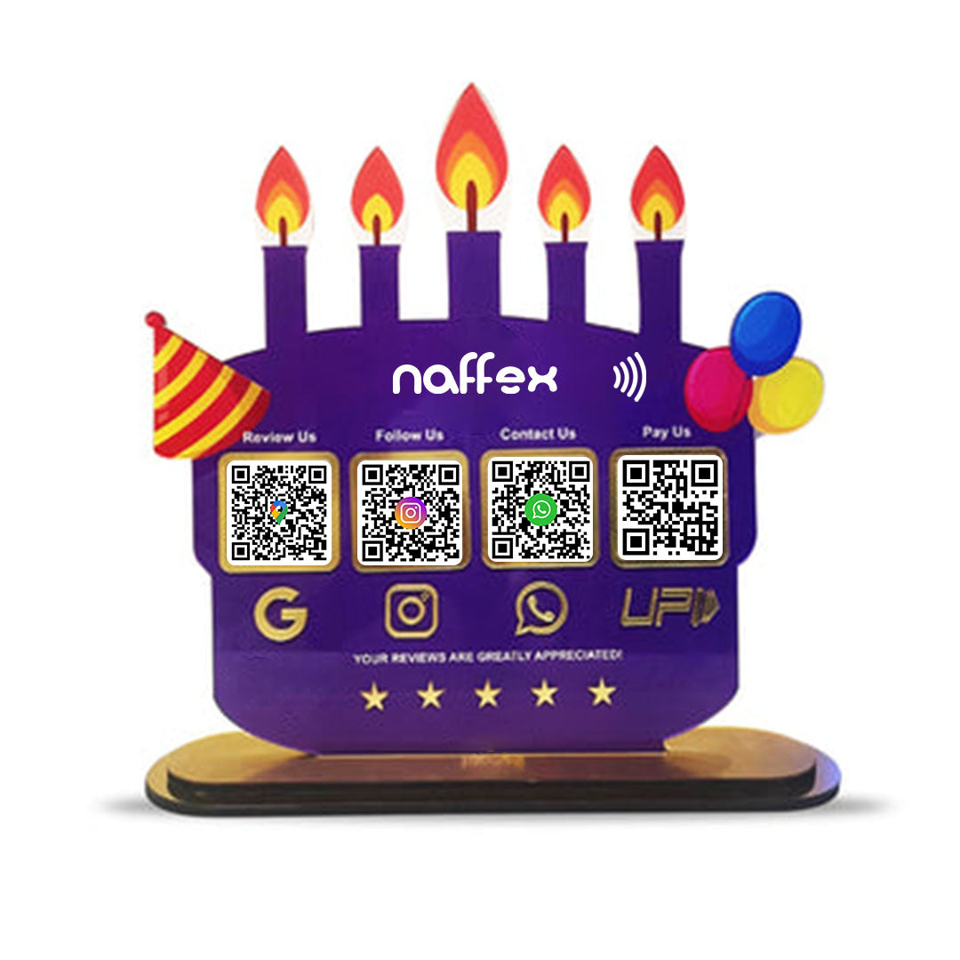 Birthday Cake-Themed NFC & QR Standee-022