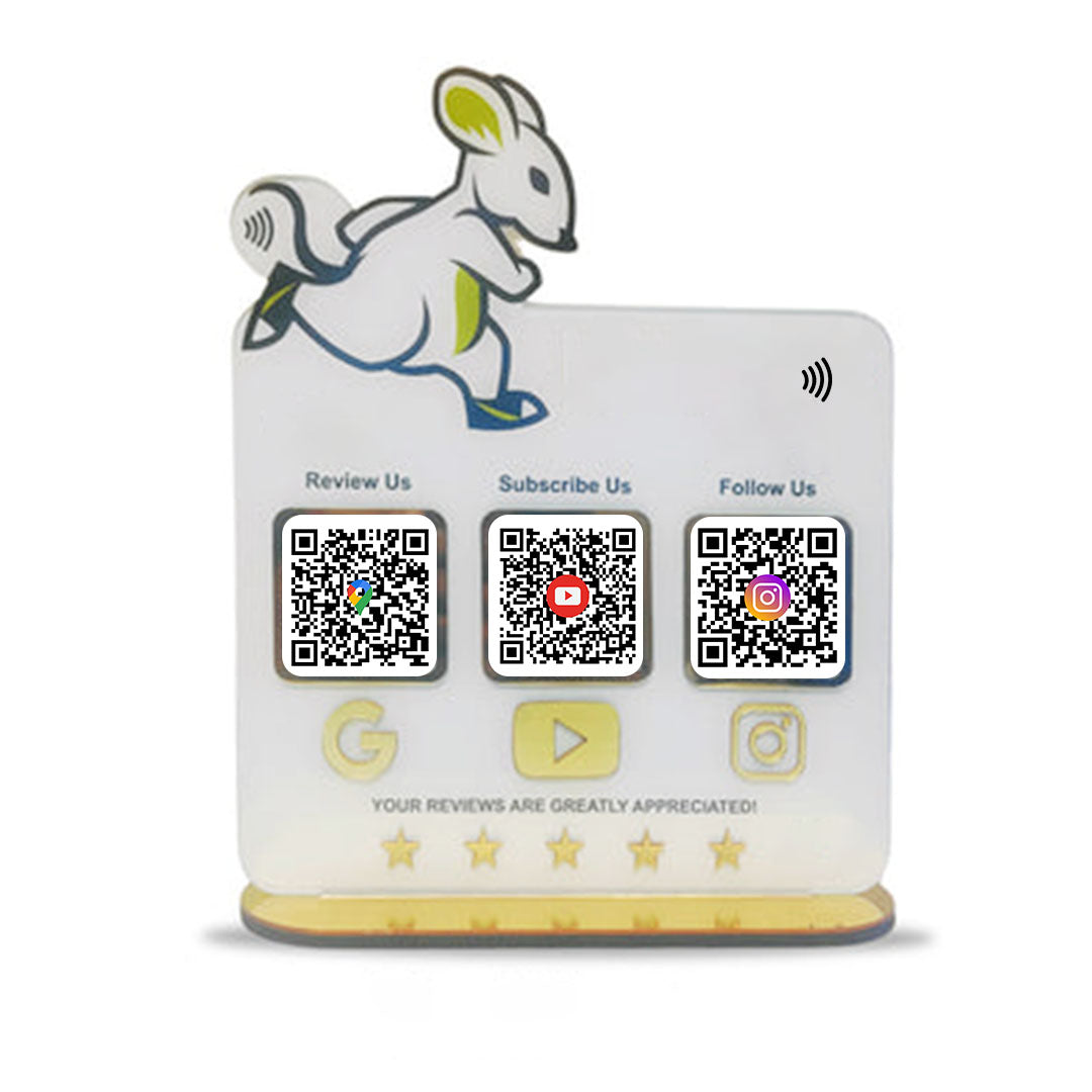 Creative QR Review & Follow Standee-051